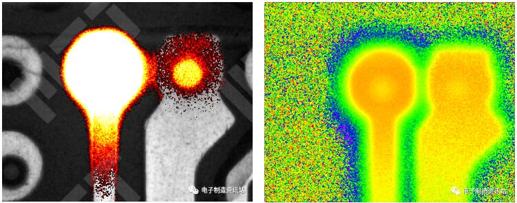 嚴(yán)重失效PCB Thermal EMMI熱定位形貌