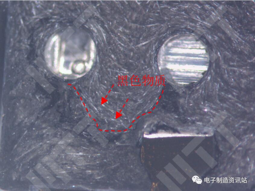 失效輕觸開關(guān)切片形貌