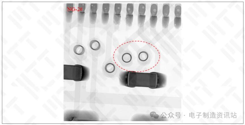 NG2漏電通孔及周圍結(jié)構(gòu)透視典型觀察照片
